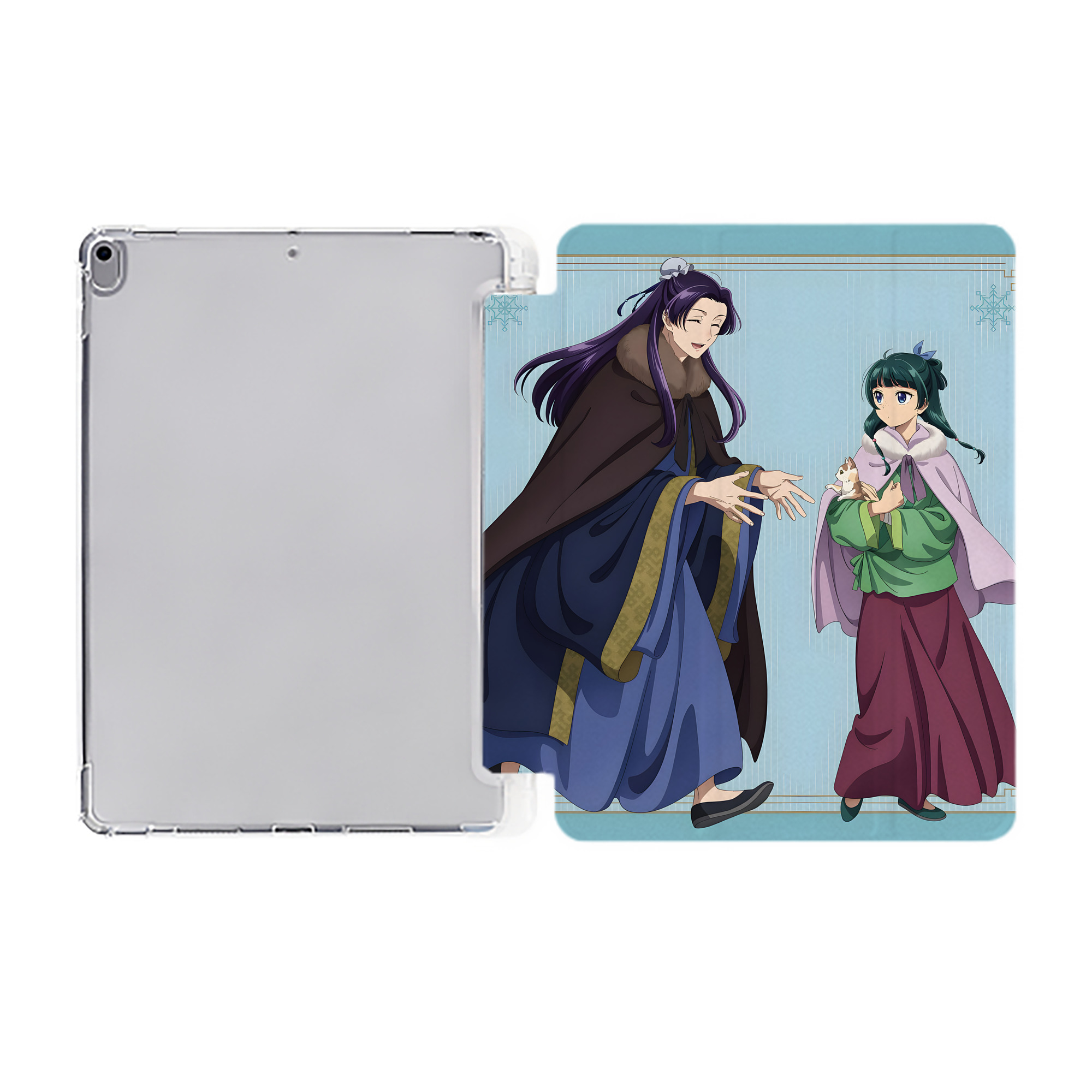 （画像用） 薬屋のひとりごと The Apothecary Diaries IPad ケース ペン収納付き 三つ折りスタンド PUレザー×シリコン 対応機種9.5/10.5/10.9インチ
